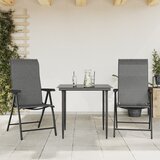  The Living Store Zložljivi vrtni stoli 2 kosa siv poli ratan - Vrtni Stol, (21472829) Cene