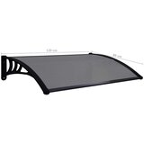  Nadstrešnica za vrata crna 120 x 80 cm PC | shoptok.hr