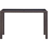  Miza rjava 123x60x74 cm poli ratan | Shoptok.si