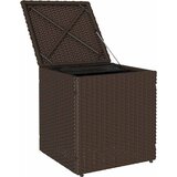  Vrtni stolci s jastucima 2 kom smeđi 40x40x43 cm poliratan | shoptok.hr