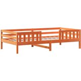  Set kreveta i klupe s krovom voštano smeđi 80x200 cm borovina | shoptok.hr