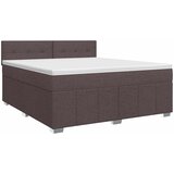  Boxspring krevet s madracem Tamno smeđa 160 x 200 cm Tkanina | shoptok.hr