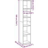 vidaXL Regal za knjige crni 40 x 30 x 189 cm konstruirano drvo | shoptok.hr