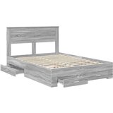 Konstrukcija postelje Siva Sonoma 140 x 200 cm Konstruiran les, (5000103936) | Shoptok.si