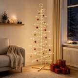  Metalna božićna jelka KUOPIO 210 cm Čelik Bijela - 210 cm Bijela bez LED svjetala | shoptok.hr