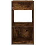 vidaXL Noćni ormarić s ladicom dimljeni hrast 35x34x66,5 cm | shoptok.hr
