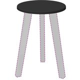 vidaXL Nepremična površina Črna 30 x 30 x 1.5 cm Konstruiran les | Shoptok.si