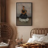 Slika - Frida Kahlo – Itzcuintli Dog with Me 80x120 U crnom drvenom okviru | shoptok.hr