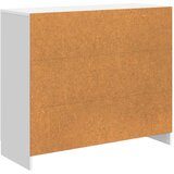  Strani šal Bela visok sijaj 89 x 34,5 x 77 cm Inženirski les, (5000217477) | Shoptok.si