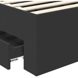  Konstrukcija postelje z vzglavjem Črna in srebrna 100 x 200 cm, (5000103375) | Shoptok.si