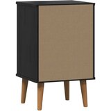  Noćni ormar s ladicama Crna 40 x 35 x 65 cm Masivna borovina | Eponuda.com