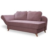 Miuform Prašno rožnat ležalnik iz rebrastega žameta (levi kot) Chic Charlotte – | Shoptok.si