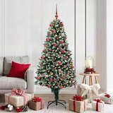 vidaXL Umestno božično drevo Zelena 180 cm PVC, jeklo in plastika | Shoptok.si