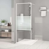 Pregrada za tuš bijela 80 x 195 cm s prozirnim staklom ESG Cijene