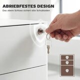  Mobilni ormar za spise s 3 ladice na zaključavanje viseći sustav 39 x 48 x 59 cm bijela | shoptok.hr