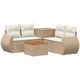  Set sofe 6 kom. Bež i krem bijela Poli Rattan i čelik | shoptok.hr