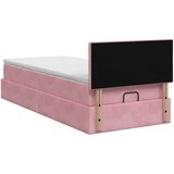  Krevet od pjene s madracem i LED-om Ružičasta 90 x 200 cm - Ružičasta 90 x 200 cm Prošiveno gumbima | shoptok.hr