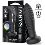 INTOYOU Tiany Thrusting Led Lighted Anal Plug with Remote Control Black
