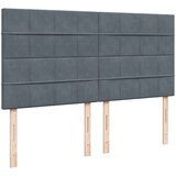 vidaXL Okvir kreveta s madracima tamnosivi 180x200cm baršunasti | shoptok.hr