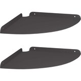  Polica na zidu s policom s pohranom 2 pcs Crna 18 x 18 x 2.3 cm | shoptok.hr