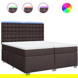  The Living Store Box spring postelja z vzmetnico temno rjav 200x200 cm blago - Box Spring Postelja, (21519967) | Shoptok.si