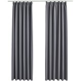  Zavjese za zamračivanje s kukama 2 kom sive 140 x 175 cm | shoptok.hr