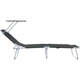  Ležaljka 2 pcs Crna 58 x 188 x 77cm Poliester | shoptok.hr