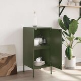 vidaXL Komoda olivno zelena 36x39x79 cm hladno valjano jeklo | Shoptok.si