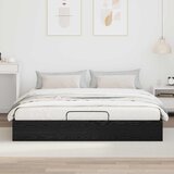  Otomanski krevet s pohranom Crni Hrast 203 x 160 x 25 cm | shoptok.hr