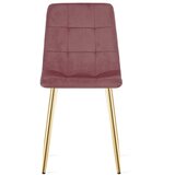 KARA stolica - tamnoružičasti baršun / zlatne noge x 3 | shoptok.hr