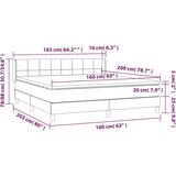  Kreveta s oprugama i madrac svjetlosivi 160x200cm tkanina | shoptok.hr
