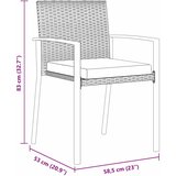  Vrtni set za objed 3 kom. Crna Čelik s prahom premazan | shoptok.hr