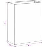  Vrtna saksija 2 kom. Srebrna 40 x 20 x 50 cm Pocinčani čelik - Pocinčani čelik 40 x 20 x 50 cm 2 | shoptok.hr