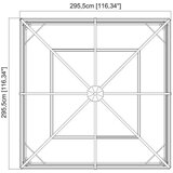  SOJAG - Aluminijski paviljon s tvrdim krovom »Ventura« - 296×296×260 cm - 8 76 m² | shoptok.hr