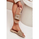ARTIKER Women's Flat Sandals With Weaving And Decoration Beige | ePonuda.com