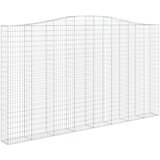vidaXL Obokana gabonska košara 400x30x220/240 cm pocinkano železo, (20757801) | Shoptok.si