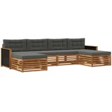  Setovi sofa s jastukom 6 pcs Čvrsto drvo akacije | shoptok.hr