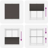vidaXL Plisirana žaluzija črna 115x100 cm Širina tkanine 114,4 cm | Shoptok.si
