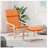 vidaXL Stol za sproscanje s stolckom za noge temno rumeno bl | Shoptok.si