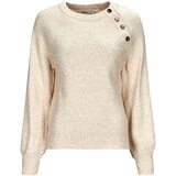 Only Puloverji ONLEMMA LS BUTTON ONECK KNT Bež | Shoptok.si