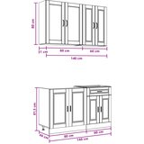  Kuhinjska jedinica PORTO 4 pcs Bijela Konstruirano drvo | shoptok.hr