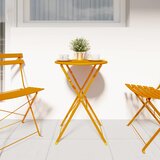 Bistro Stol Gorušica Ø 50 x 71 cm Čelik s prahom | shoptok.hr