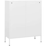 vidaXL Omara za shranjevanje bela 80x35x101,5 cm jeklo | Shoptok.si