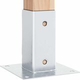  Postolja za stupove kvadratna 4 kom 61x61 mm pocinčani čelik | shoptok.hr
