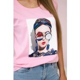 Kesi Blouse with women's graphics powder pink | shoptok.hr