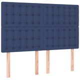 Krevet box spring s madracem LED plavi 140x200 cm od tkanine | shoptok.hr