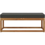  Vanjska klupa s jastukom Prirodna i antracit 115 x 43 x 45 cm - Prirodno i antracit 115 cm Otvoreno područje nogu | shoptok.hr