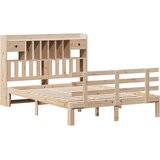 Krevet s regalom za knjige bez madraca 140x190 cm od borovine | shoptok.hr