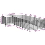  Kavez za pse crni 13,31 m² čelični | shoptok.hr