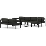  8-dijelna vrtna garnitura s jastucima aluminijska antracit | shoptok.hr